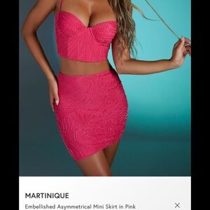 Oh Polly Pink Embellished Two Piece. Brand new with tags. Size 4